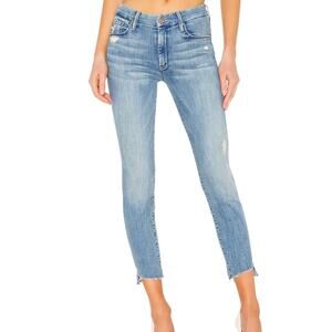 MOTHER The Looker Ankle Step Fray Jeans Where There's Smoke 26